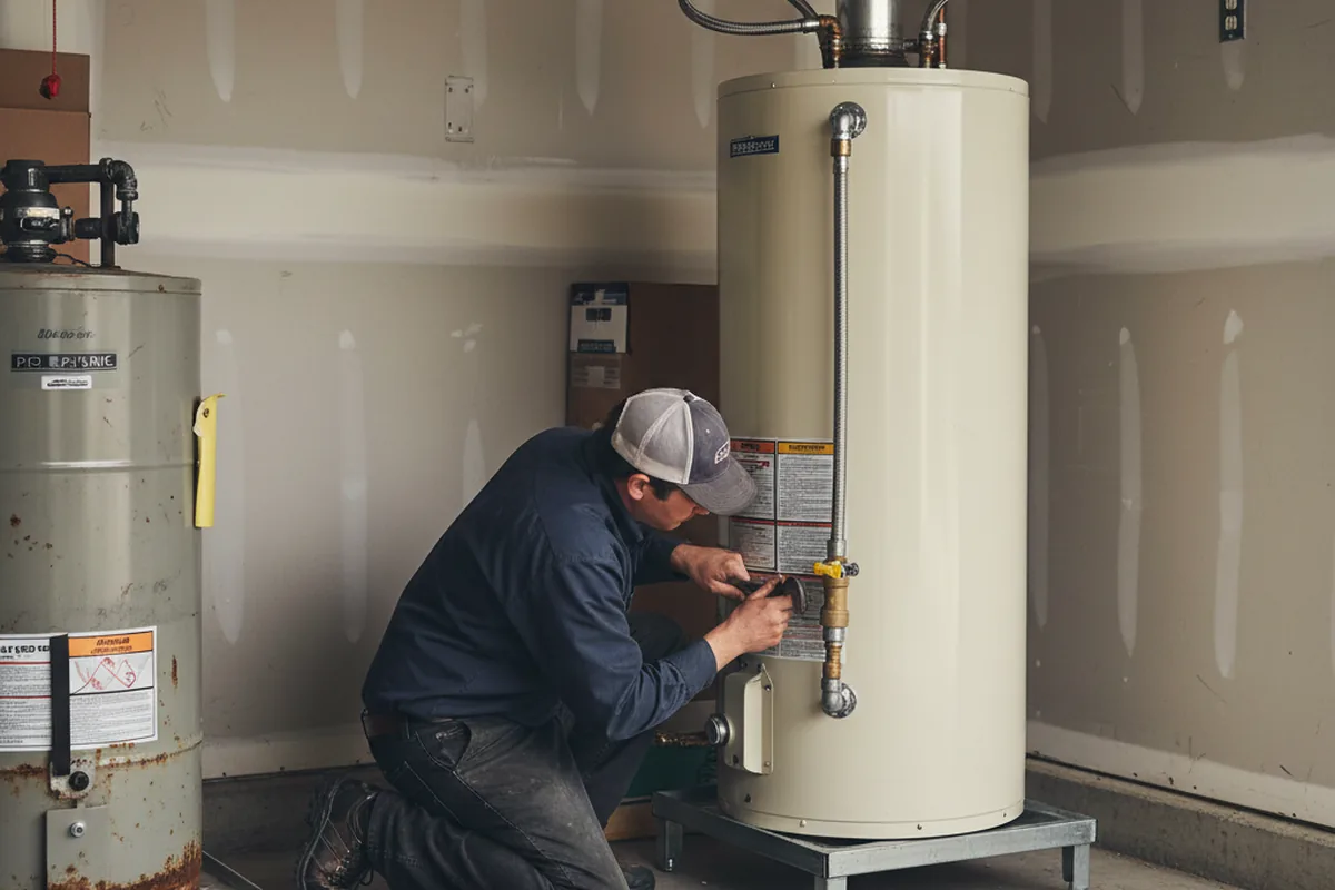 Water heater and shutoff valve replacement in Flushing